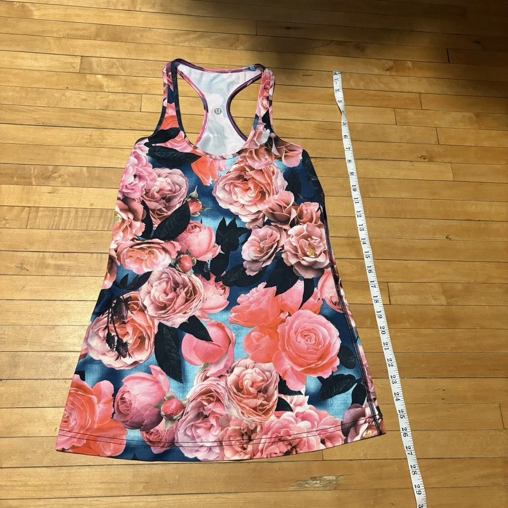 LULULEMON Cool Racerback Tank Top in Secret Garden Rose Print Women's Small